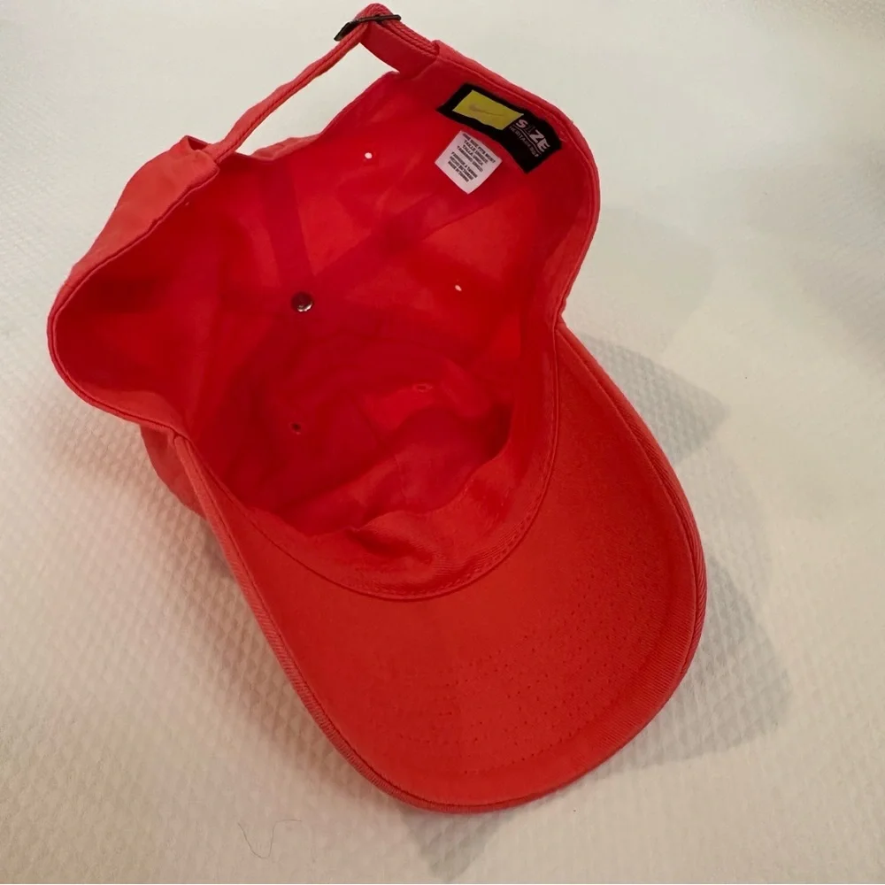 Nike Orange Cap White Logo & Swoosh Adjustable‎ Back Strap